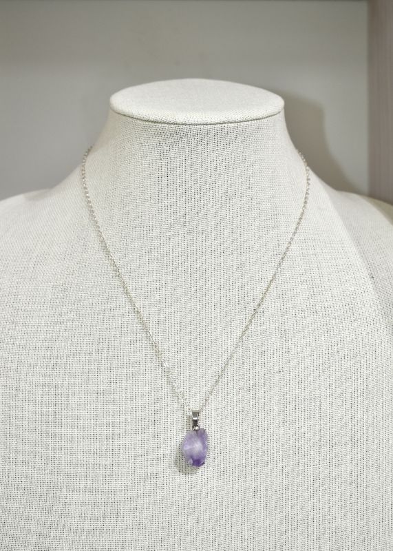 Purple Druzy Chain Necklace