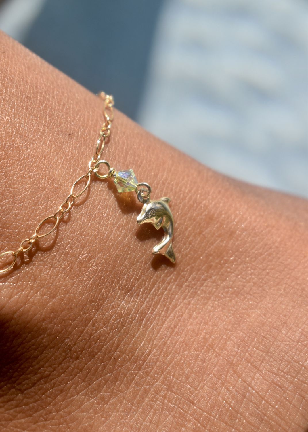 Gold Dolphin Chain Anklet