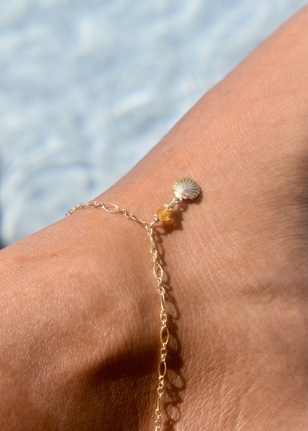 Gold Shell Chain Anklet