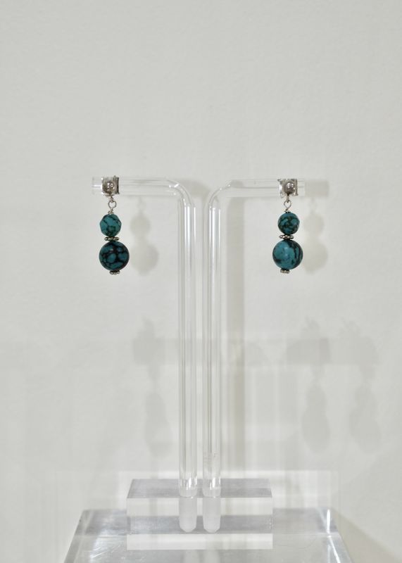 American Turquoise Short Earrings