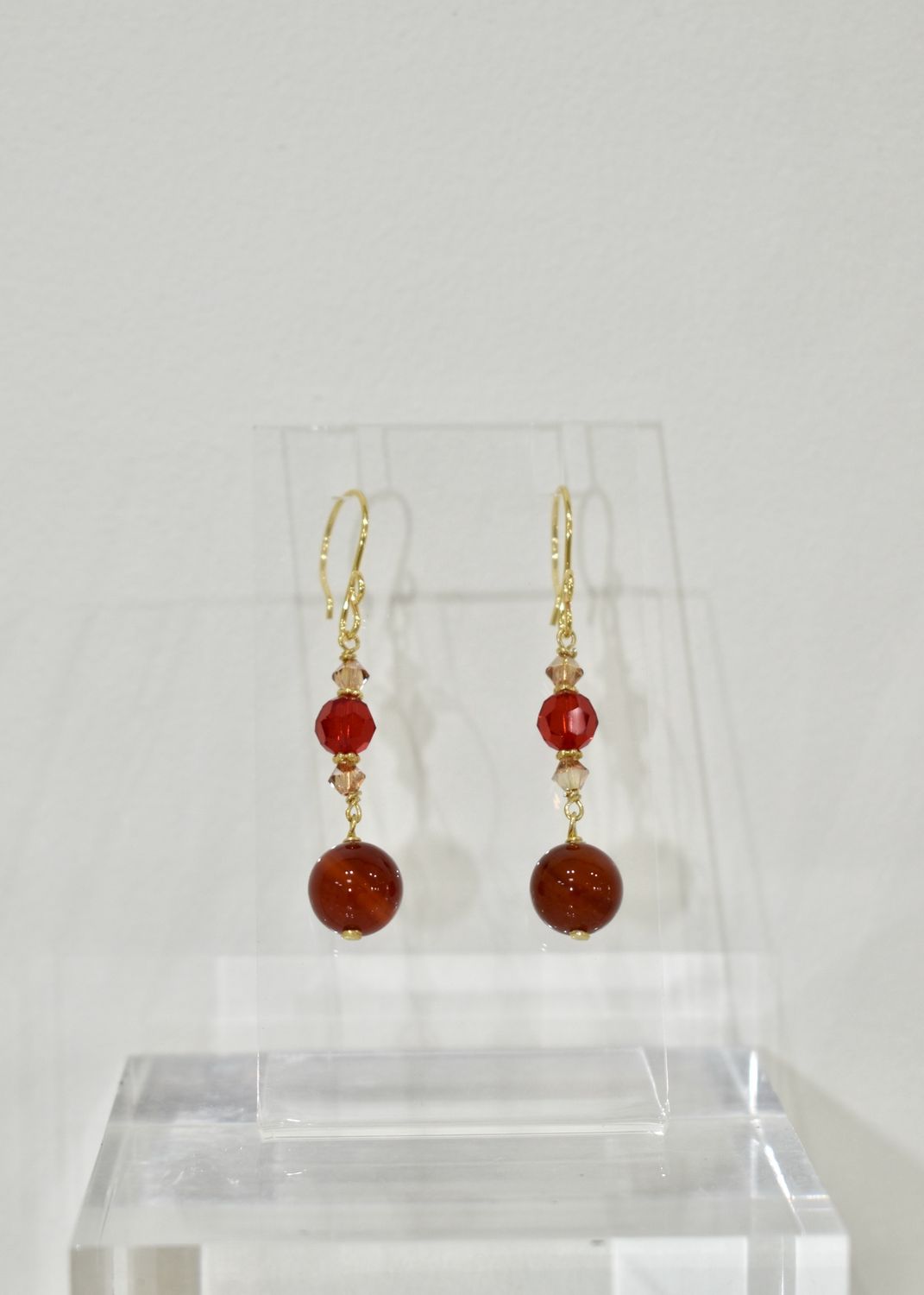 Carnelian Agate Bauble Medium Earrings