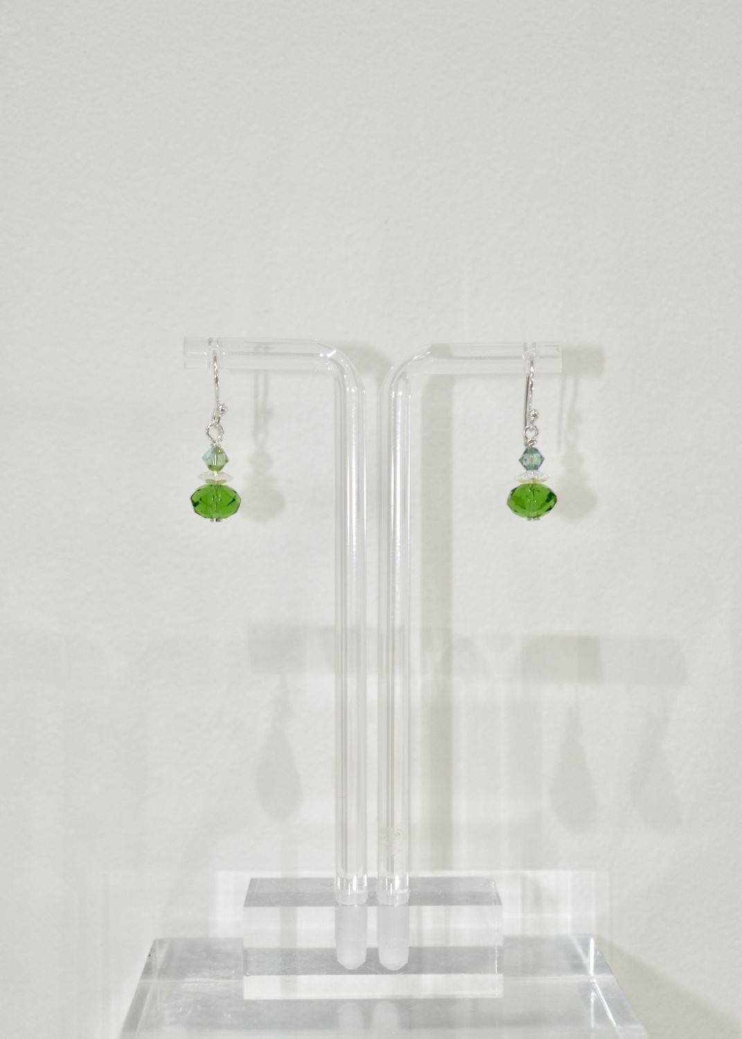 Green Short Swarovski Earrings