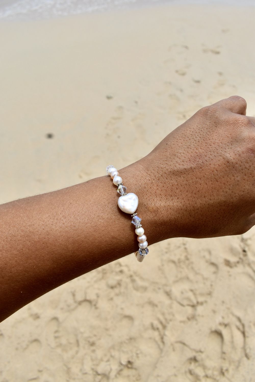 Fresh Water Pearl Heart Bracelet