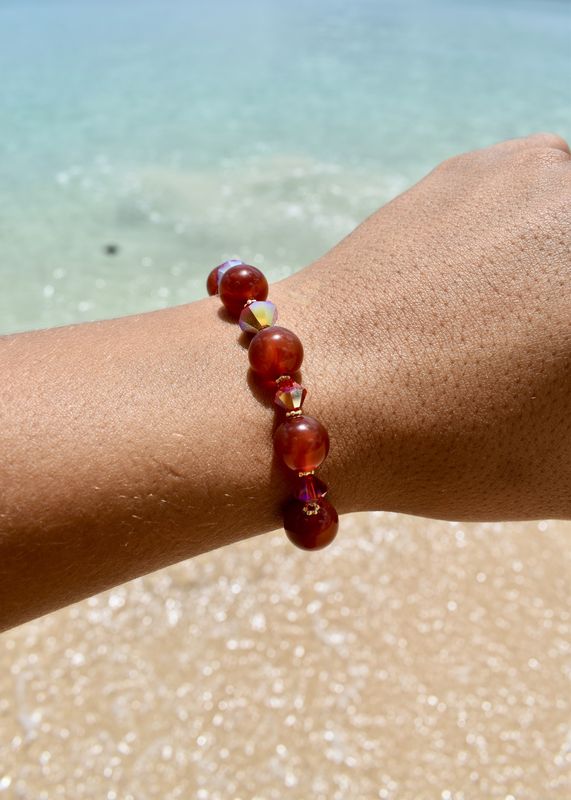 Carnelian Agate Bauble Bracelet