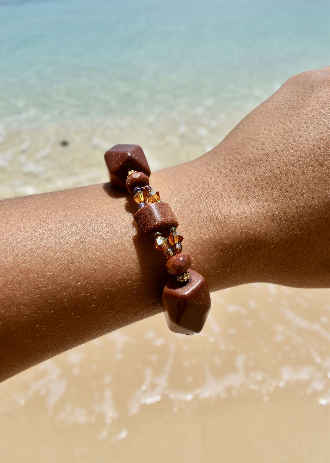 Goldstone Nugget Bracelet