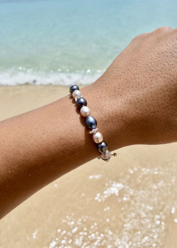 Large Purple Fresh Water Pearl Bracelet