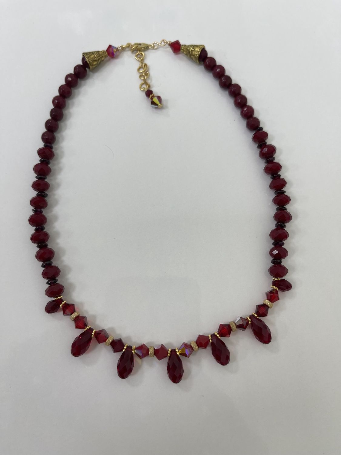 Garnet and Crystal Necklace