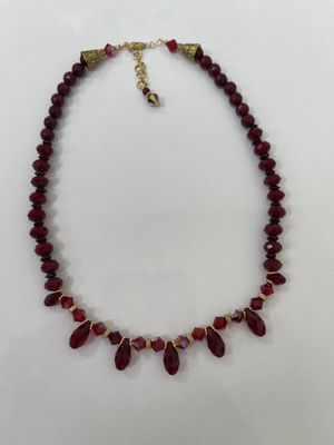 Garnet and Crystal Necklace