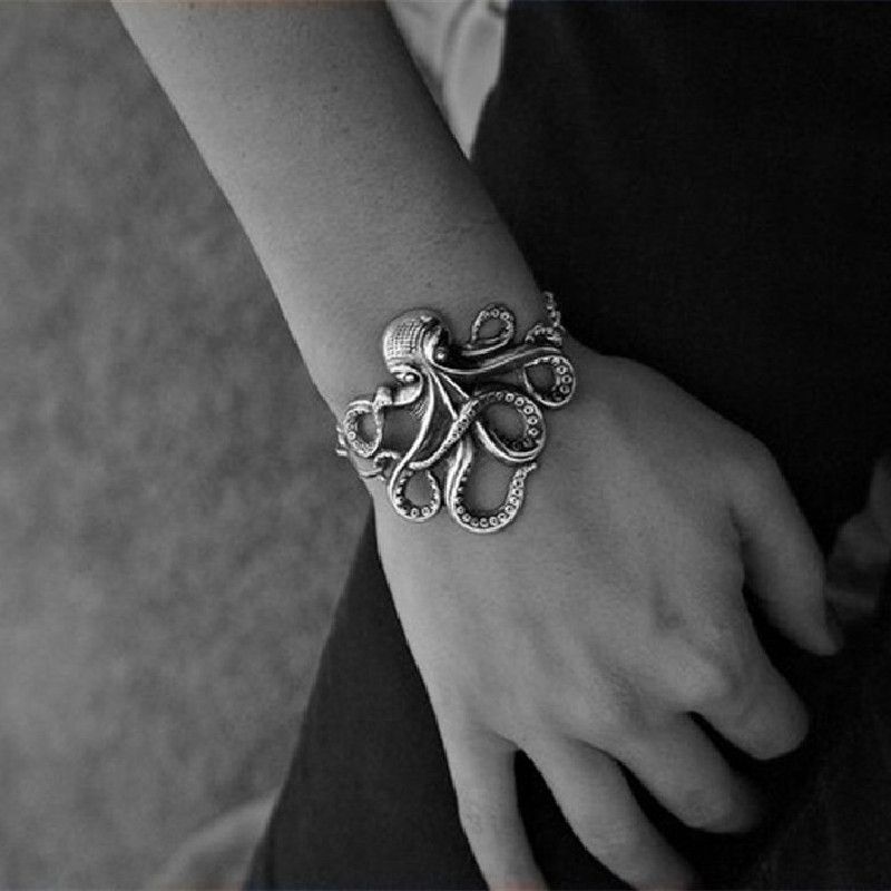 Retro Style Hand Decorated Octopus  Bracelet