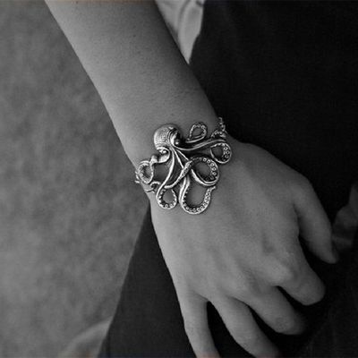 Retro Style Hand Decorated Octopus  Bracelet