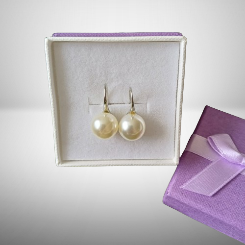 Simulator Faux Pearl Decor Elegant Stud Earrings