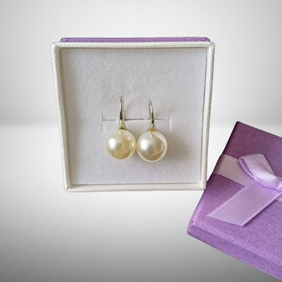 Simulator Faux Pearl Decor Elegant Stud Earrings