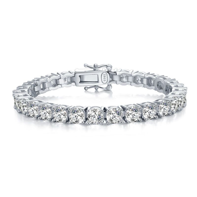 Silver New High Carbon Diamond Bracelet