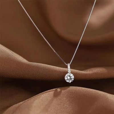 S925 Sterling Silver Zircon Clavicle Chain Minimalist Style Exquisite