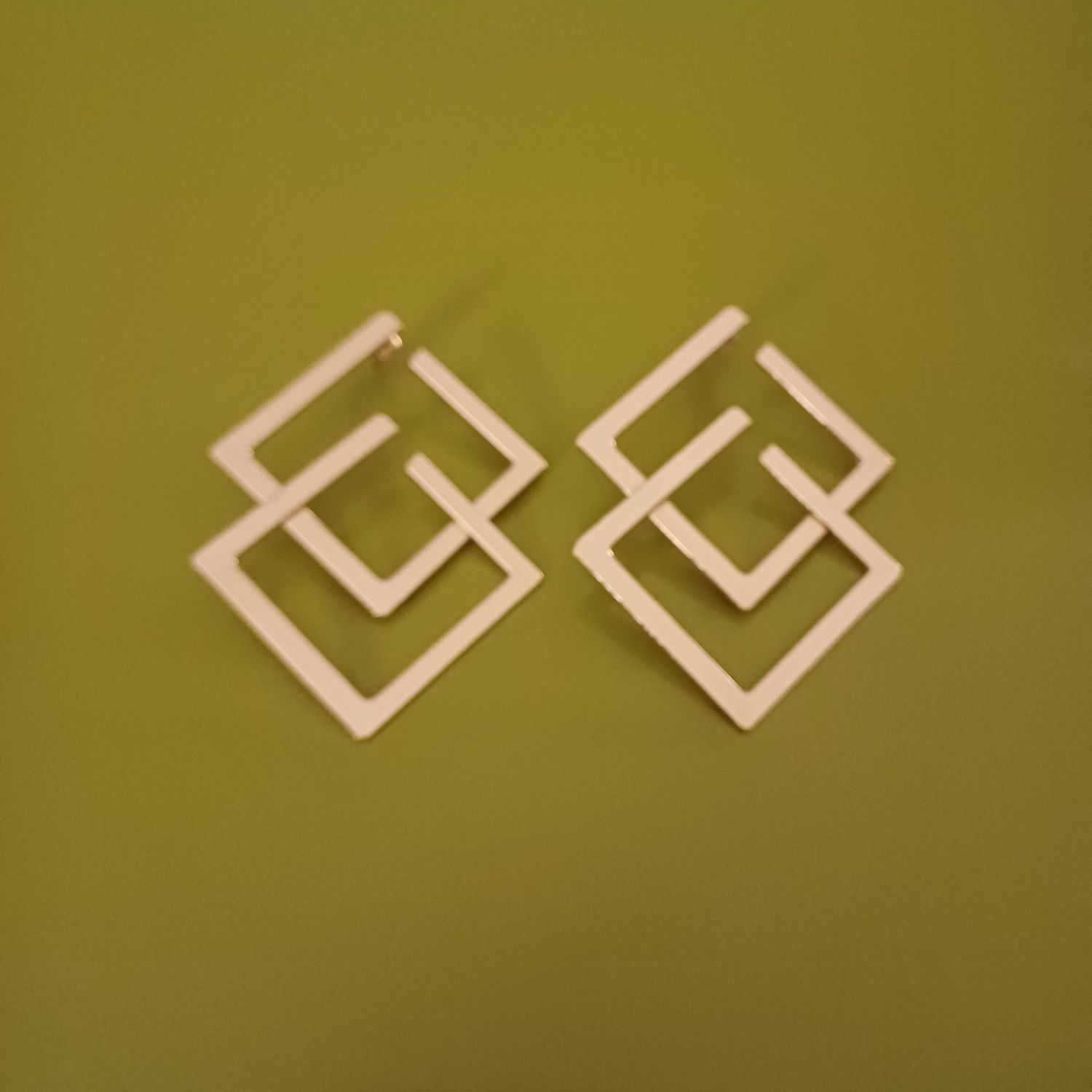 Geometrical Hollow Square Modern Earrings