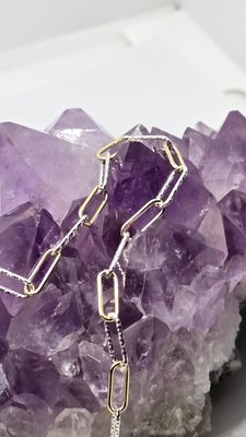 Gold Filled/Sterling Silver Paper Clip D/C Chain 11.5mm