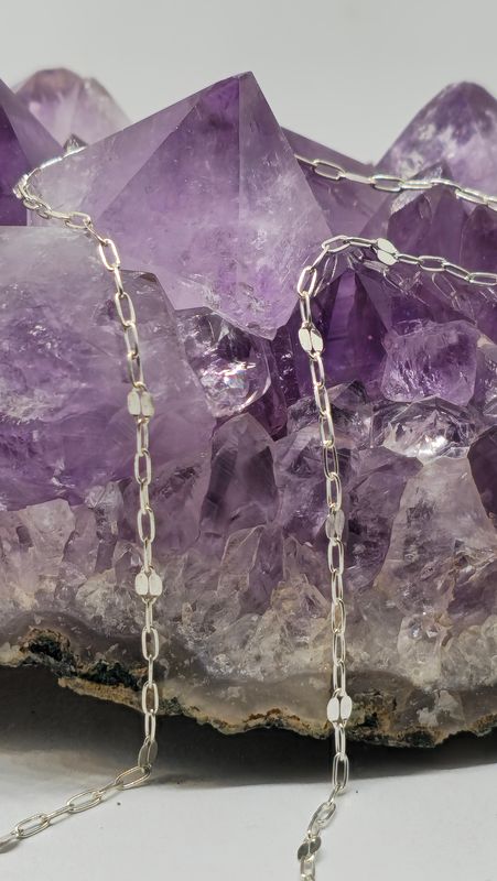 Sterling Silver Oval Mirror Chain 4.5mm