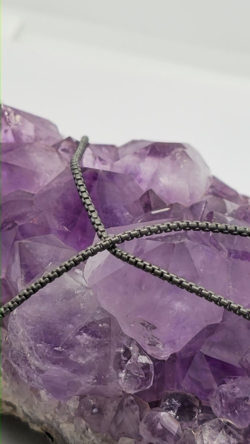 Sterling Silver Antiqued Rounded Cable Chain 2mm