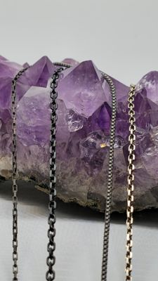 Sterling Silver Antiqued Chains