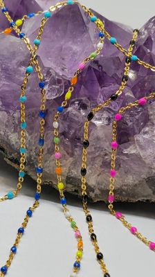 Gold Filled Enameled Chains
