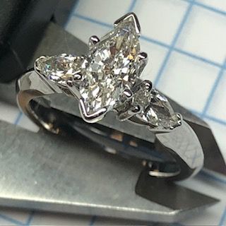 Marquise Diamond Ring in Platinum