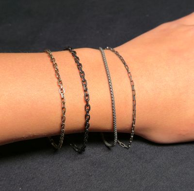 Sterling Silver Antiqued Chains