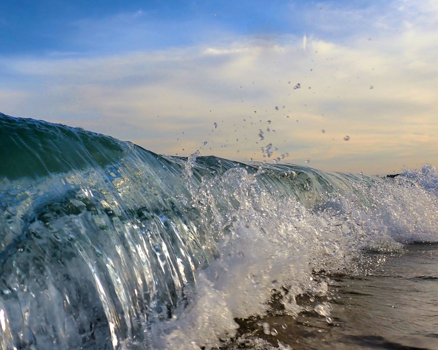 Bright Sunset Wave, Metal Print