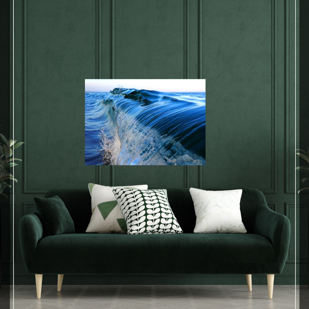 Blue Glass, 24 x 30 metal print