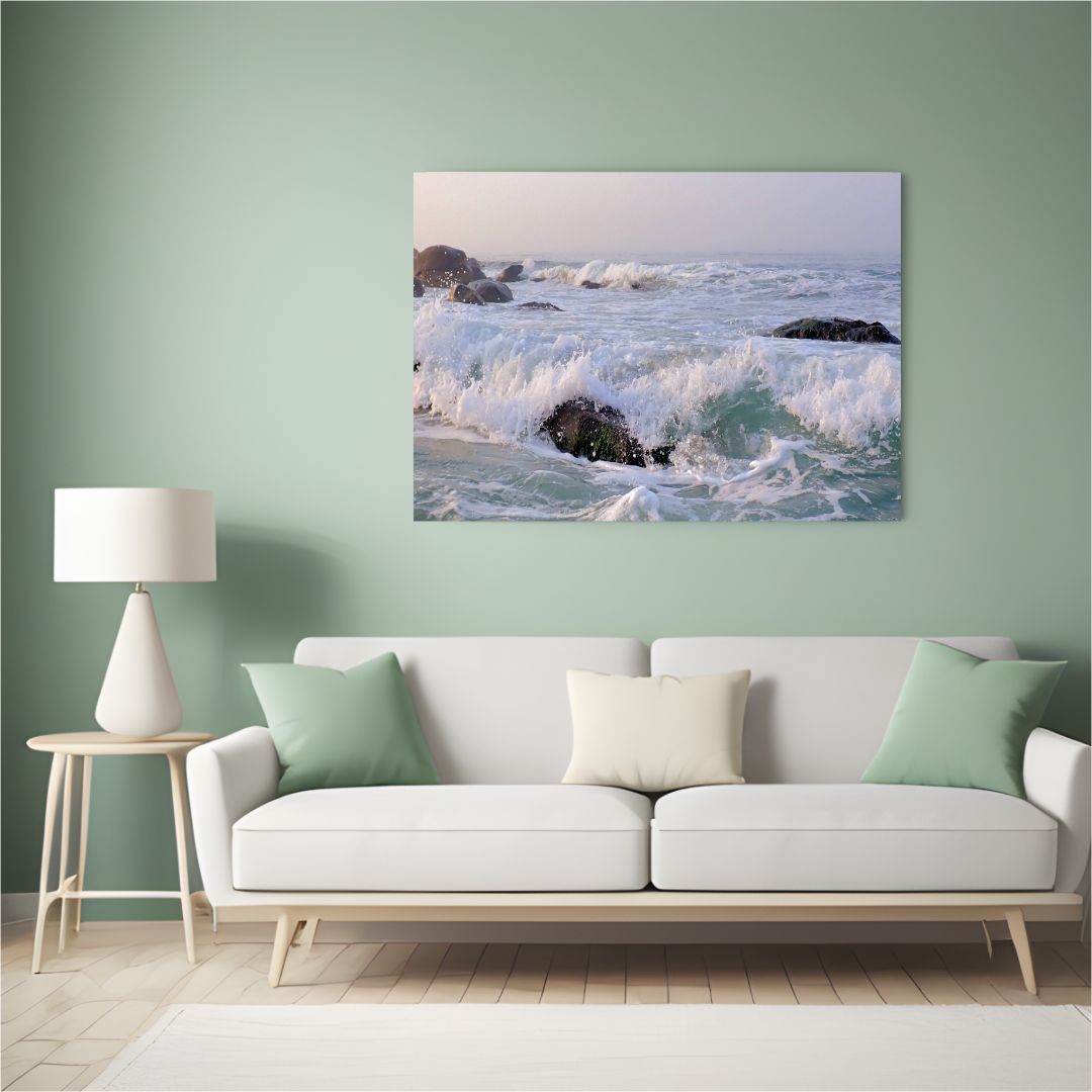 Morning in the Rocks, 24 x 30 glossy aluminum print