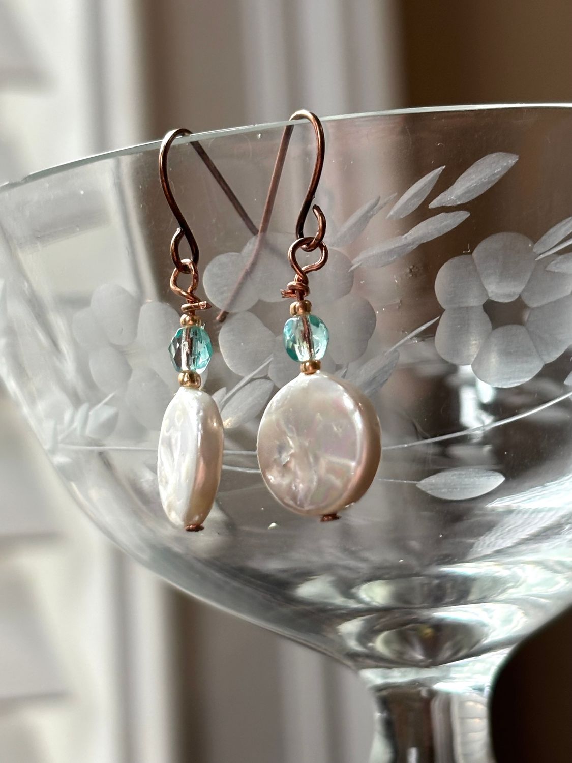 Pearl Moon Earrings