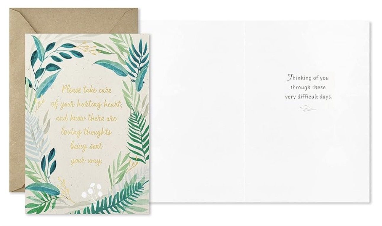 Hallmark Condolence Card Greenery