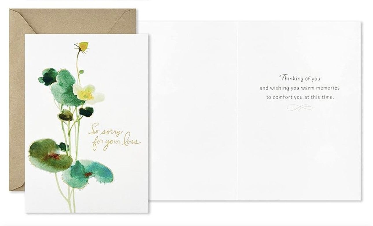 Hallmark Condolence Card Floral
