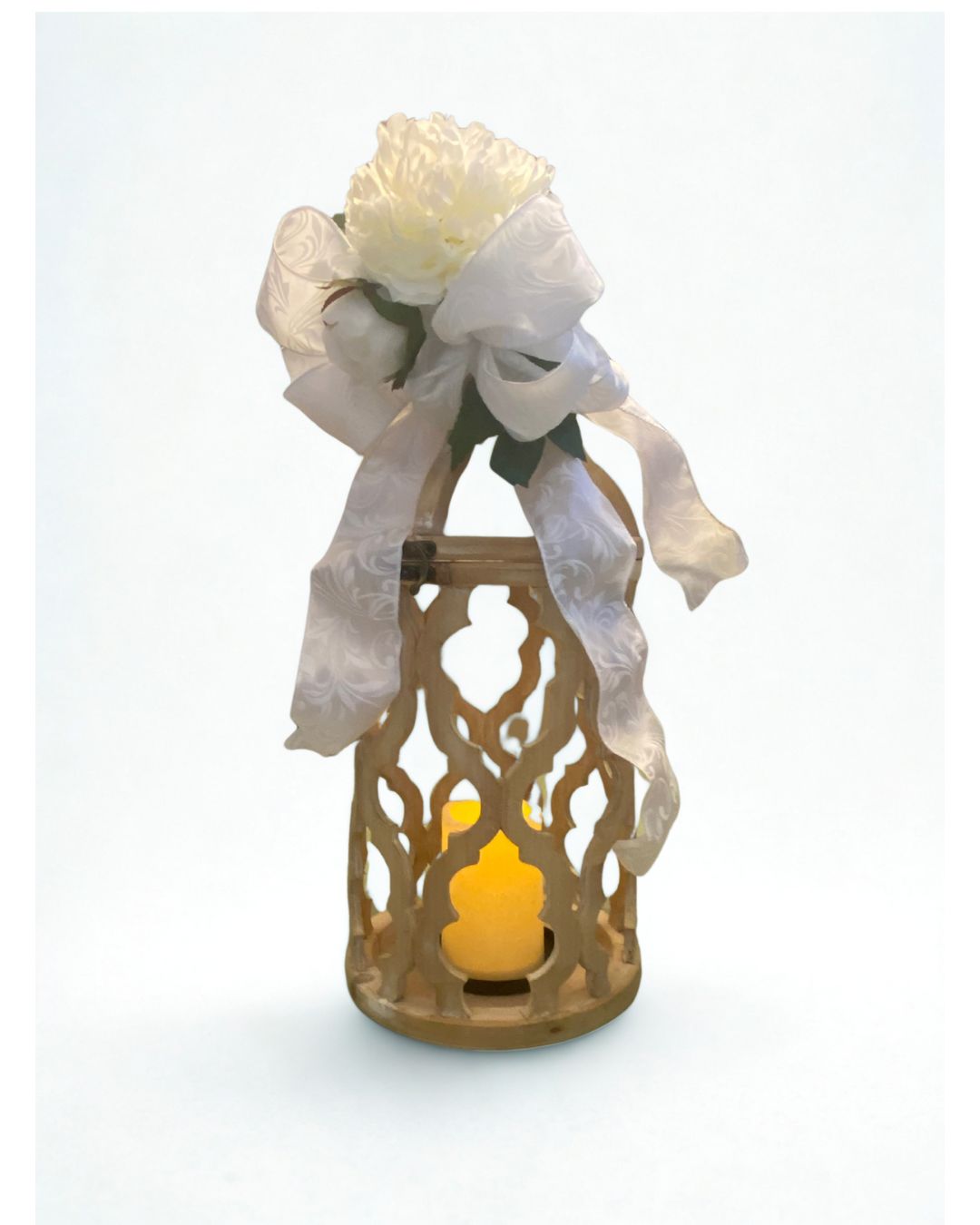Sympathy/Remembrance Large Lattice Lantern 8.5&quot;x21&quot;