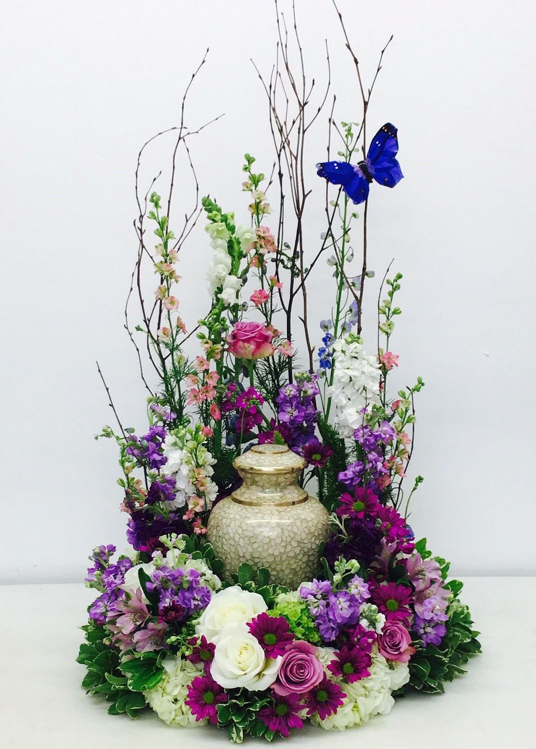 Butterfly Urn Arrangement