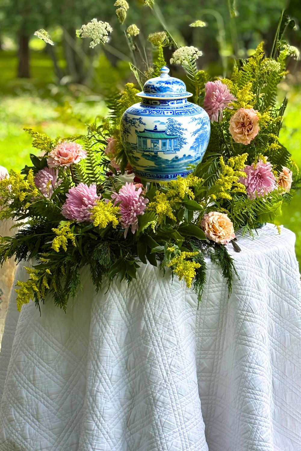 Abundance Cremation Container Fresh Flower Full Wrap