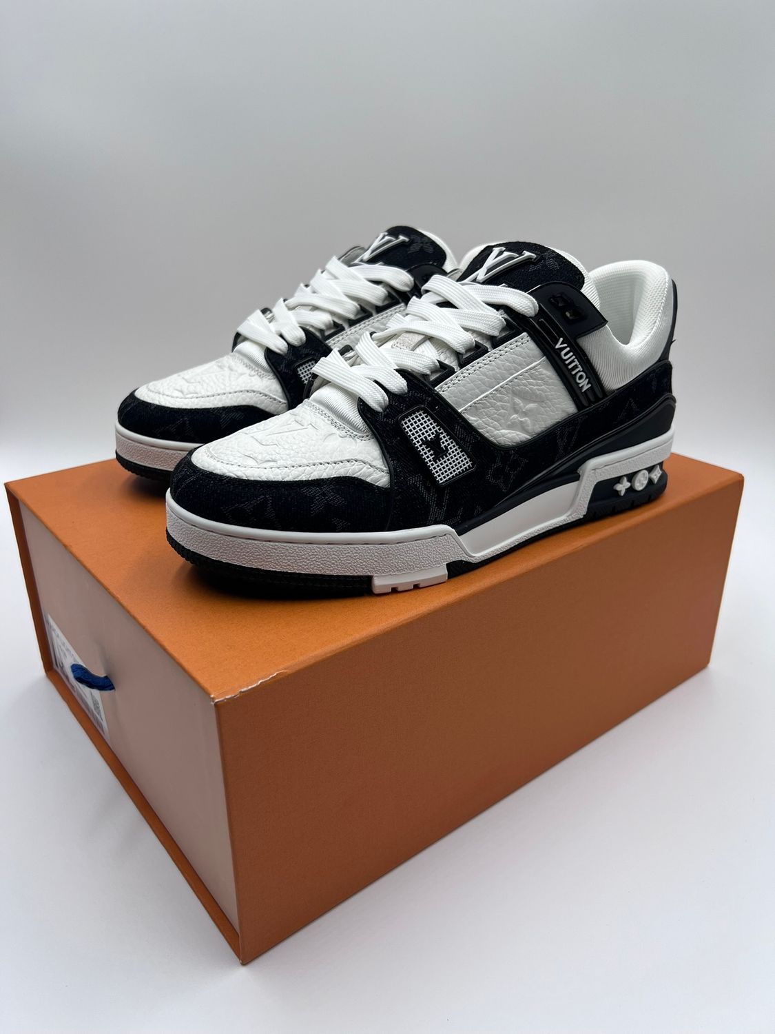 Black &amp; White Trainer Sneakers