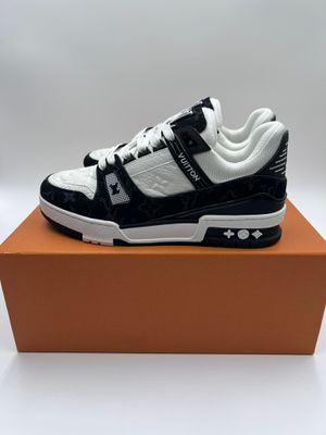 Black &amp; White Trainer Sneakers