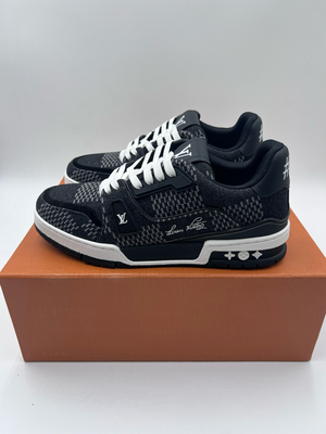 Grey &amp; Black Trainer Sneakers