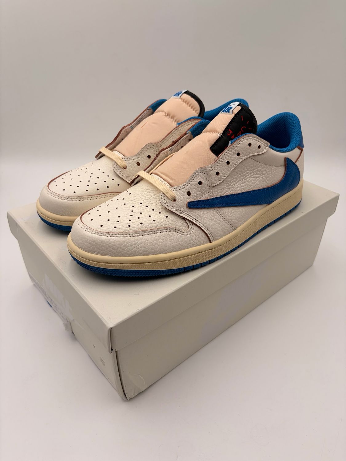 Travis Scott Military Blue Fragments Jordan 1 Low