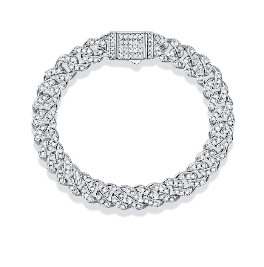 Moissanite chain bracelet