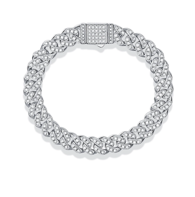 Moissanite chain bracelet