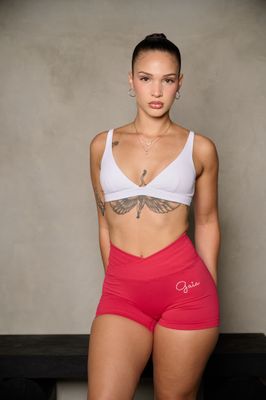 RED V-WAIST SHORTS