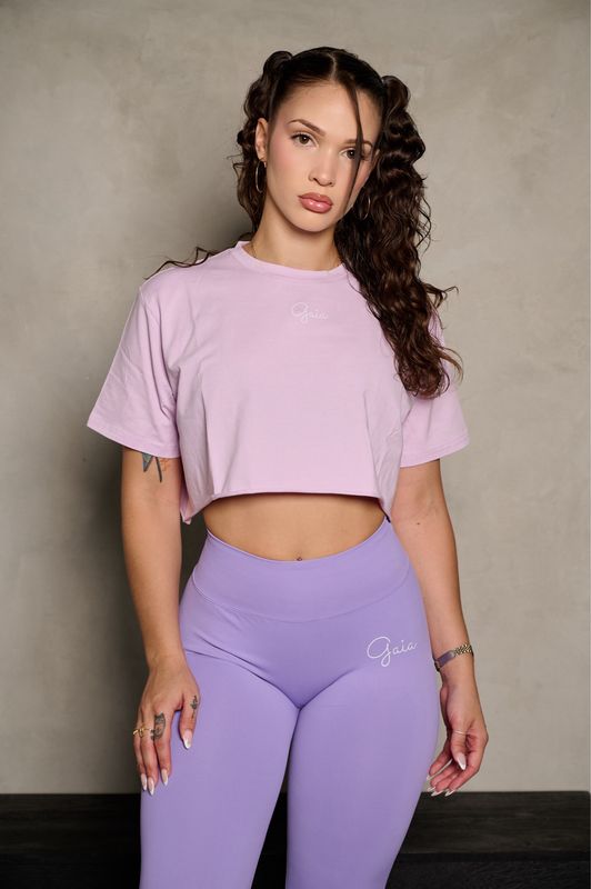 LILAC GAIA CROP TEE