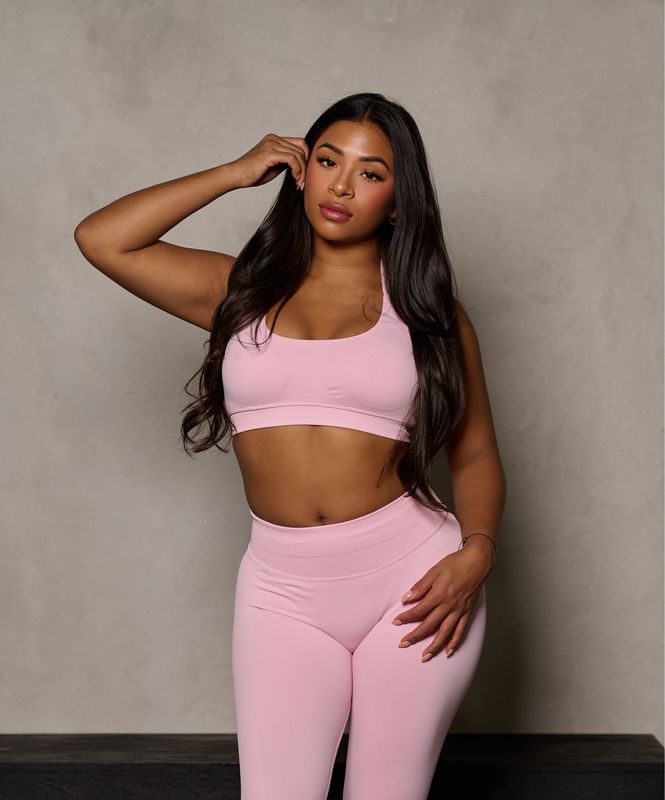 CHERRY BLOSSOM HALTER SPORTS BRA