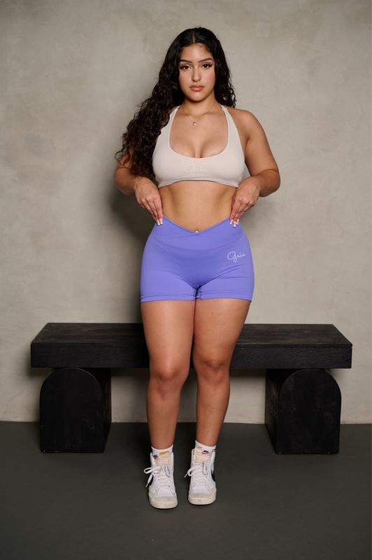 INDIGO V-WAIST SHORTS