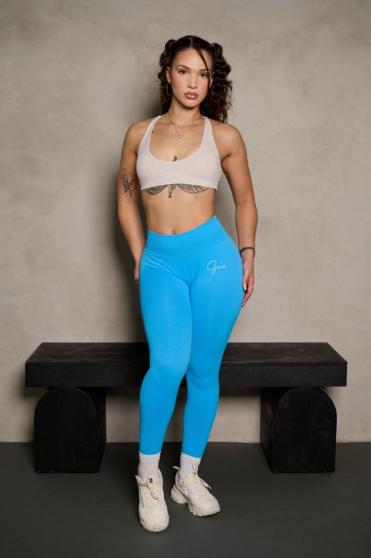 BLUE SCULPTING V-BACK LEGGINGS