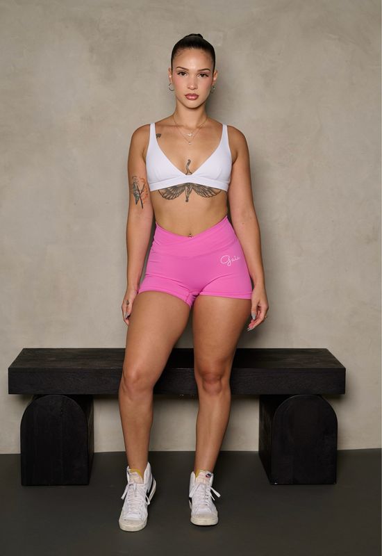 PINK V-WAIST SHORTS