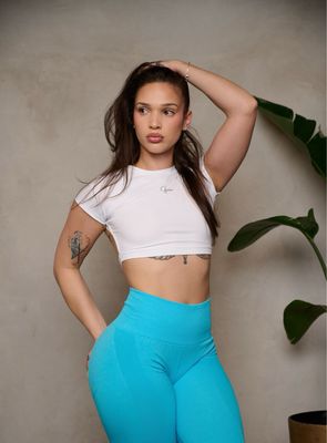 White Open Back Crop Top