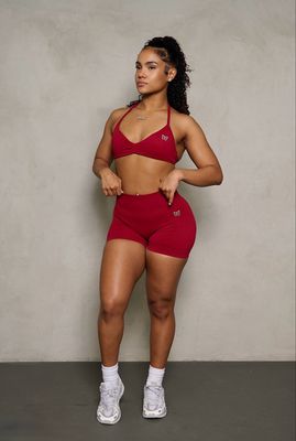 Cherry Red Bra &amp; Sculpting Short Set