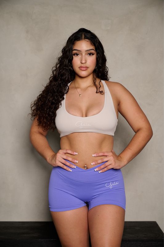INDIGO V-WAIST SHORTS
